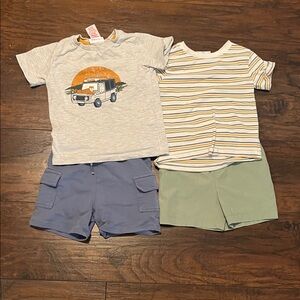 Tommy Bahama Kids' Graphic and Striped T-Shirts with Shorts Set